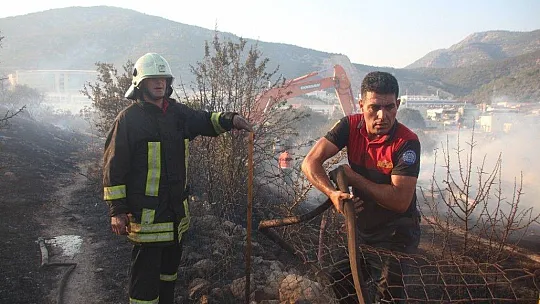Bodrum'da korkutan yangın