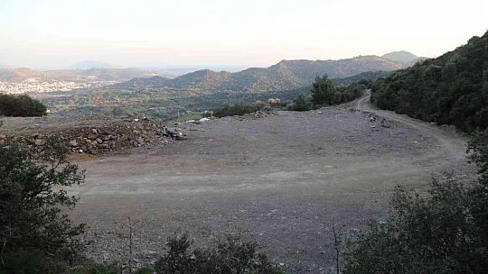 Bodrum'da yanan ormanlık alan kaçak hafriyatla doldu