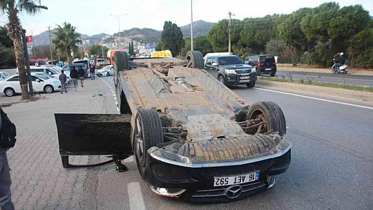 Bodrum'daki kaza güvenlik kamerasına yansıdı