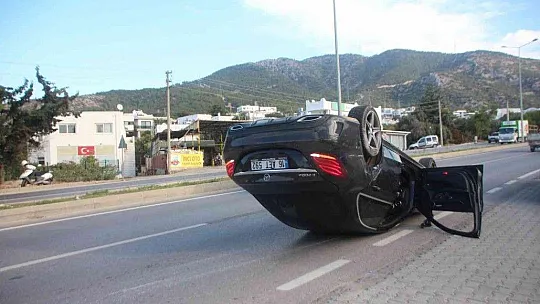 Bodrum'daki kaza güvenlik kamerasına yansıdı