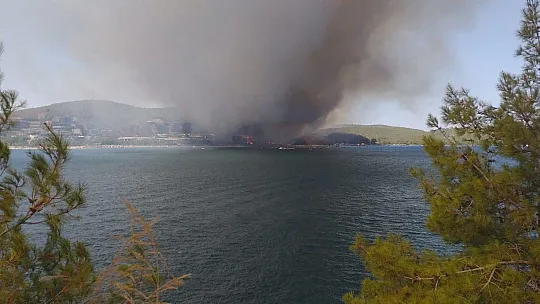 Bodrum'daki yangın otellere yaklaştı, müşteriler tahliye ediliyor