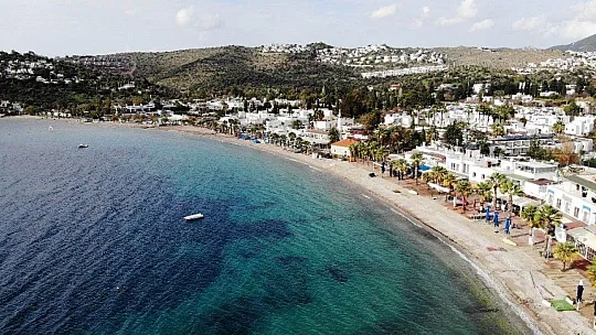 Bodrum sahillerinde sessizlik