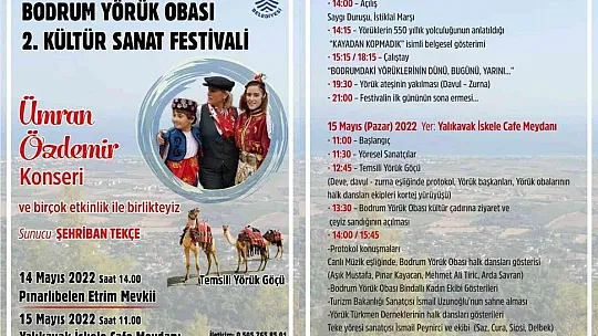 Bodrum Yörük Obası 2. Kültür Sanat Festivali başlıyor