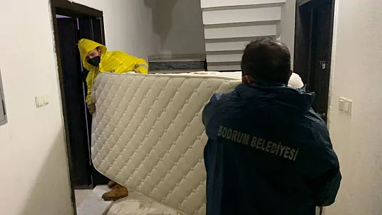 Bodrum'da ekipler, su taşkınlarına karşı teyakkuzda