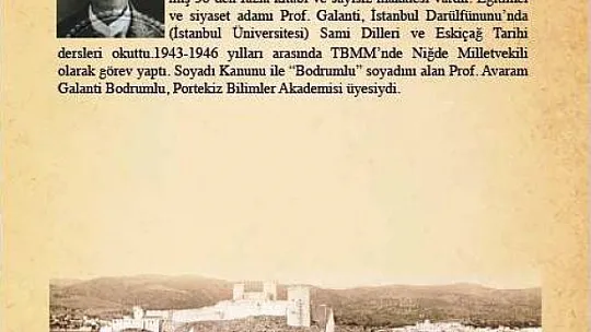 Bodrum'u kitaplaştıran Galanti'ye 76 yıl sonra büyük vefa 