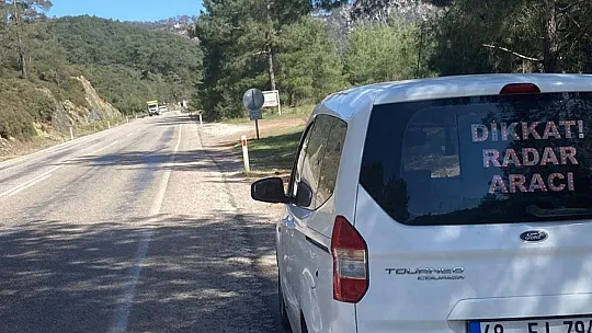 Bölge trafik ekipleri 1 saatte 30 bin lira radar cezası kesti