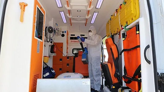 Büyükşehir hasta nakil hizmetlerinde hijyeni aksatmıyor