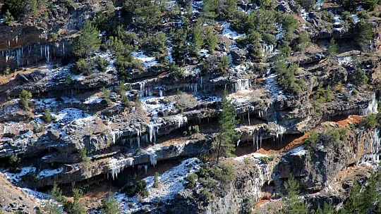 Buz tutan kanyonun görsel şöleni büyüledi