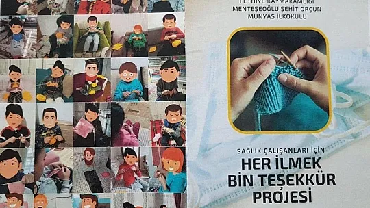 Minik ellerden sağlık çalışanlarına Tıp Bayramı hediyesi
