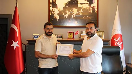 Deprem Bölgesinde Görev Alan Personele Başarı Belgesi Verildi