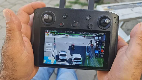Fethiye'de Dronlu Trafik Denetimi 