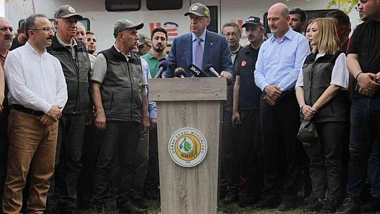 Cumhurbaşkanı Erdoğan: 'Yangın büyük oranda kontrol altına alındı'