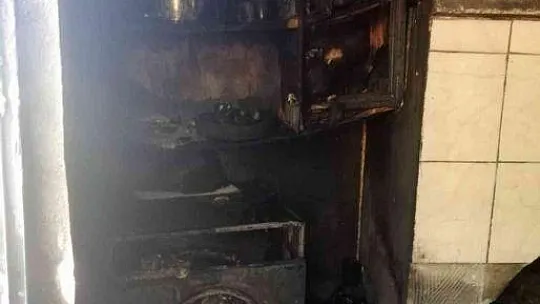 Dalaman'da çöp evde yangın