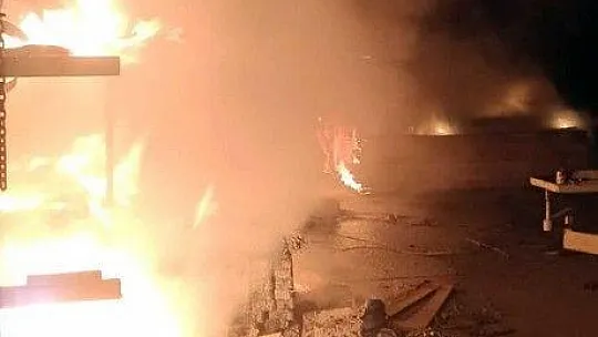 Dalaman'da iş yeri yangını