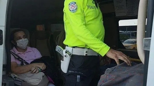 Dalaman'da yolcu araçlarına korona virüs denetimi yapıldı