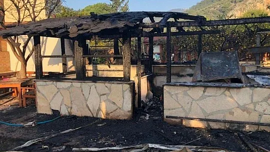 Dalyan'da pansiyonda yangın