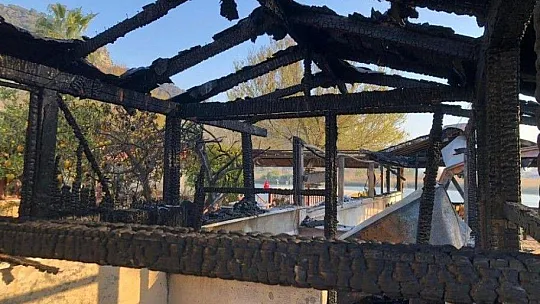 Dalyan'da pansiyonda yangın