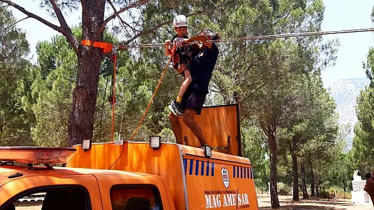 Datça'da kurtarma tahliye eğitimi verildi