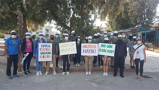 Datça'da öğrenciler sağlık için yürüdü