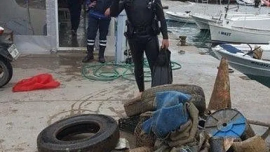 Datça'daki 4 limanda dip temizliği yapıldı