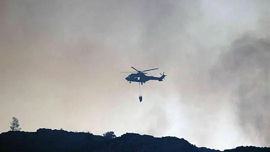 Datça yangınına sabahın ilk ışıkları ile havadan müdahale başladı