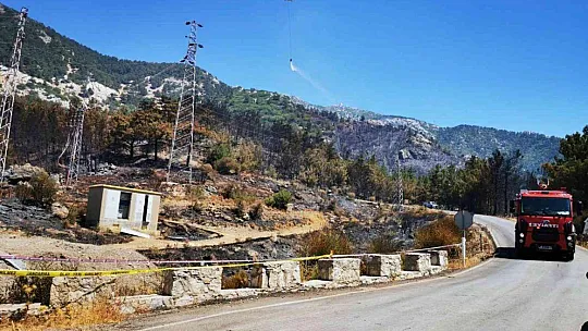 Datça yangınının çıktığı trafoda inceleme
