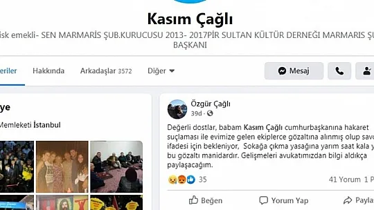 Disk/Emekli-Sen Marmaris Temsilcisi Cumhurbaşkanına hakaretten gözaltına alındı