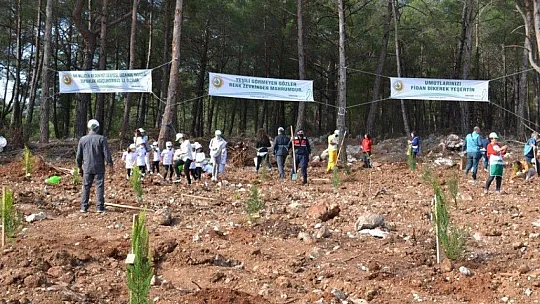 Fethiye'de 5 bin fidan toprakla buluştu