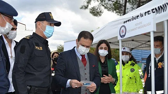 Kaymakamdan Emniyet standına ziyaret