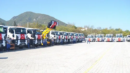 Fethiye Belediyesi araç filosuna 38 adet yeni araç kattı