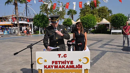 30 Ağustos Zafer Bayramı Fethiye'de Törenle Kutlandı
