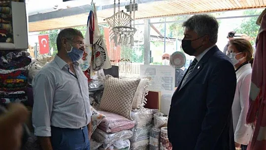 Fethiye'de esnaf ziyaretlerinde bulundu