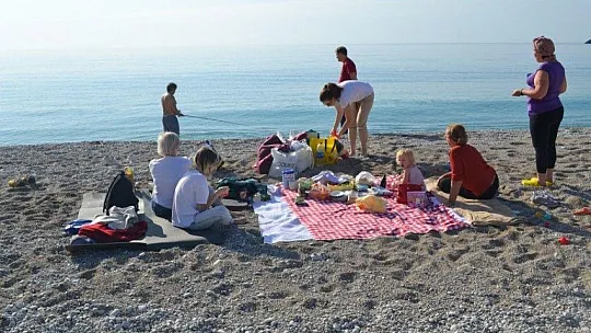 Ocak ayında denize girdiler