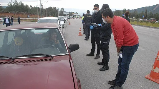 Fethiye'de Emniyetten Koronavirüs Kontrolü