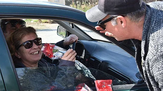 8 Mart Dünya Kadınlar Günü'nde karanfil dağıttılar