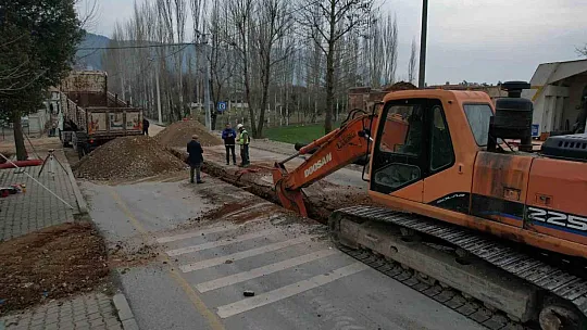 Düğerek kanalizasyon hattı tamamlandı