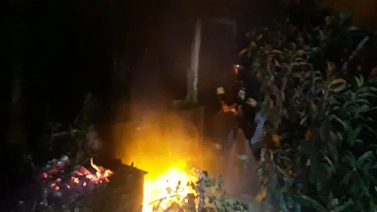 Dumandan etkilenen tavşana kalp masajı yaptılar