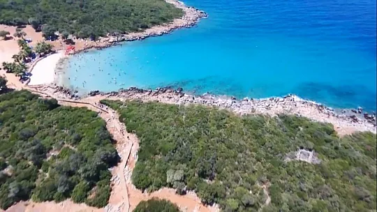 DÜNYACA ÜNLÜ SEDİR ADASI HAVADAN GÖRÜNTÜLENDİ