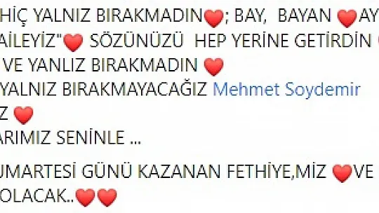 Soydemir'e destek büyük