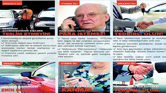 Emniyet Müdürlüğü'nden vatandaşlara uyarı!