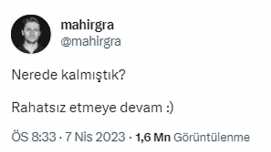 'Rahatsız etmeye devam'