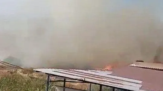 Ev ve ahırlara metreler kala söndürüldü