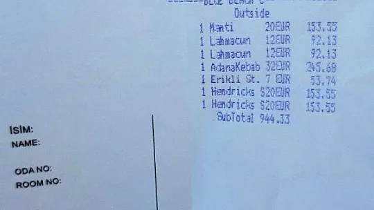 Fahiş fiyatlarıyla dudak uçuklatan restoran görüntülendi