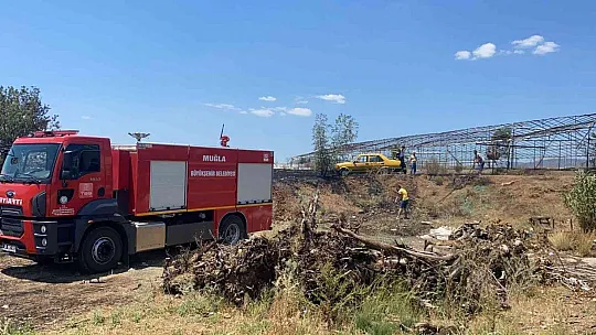 Fethiye'de tarım arazisinde çıkan yangın büyümeden söndürüldü