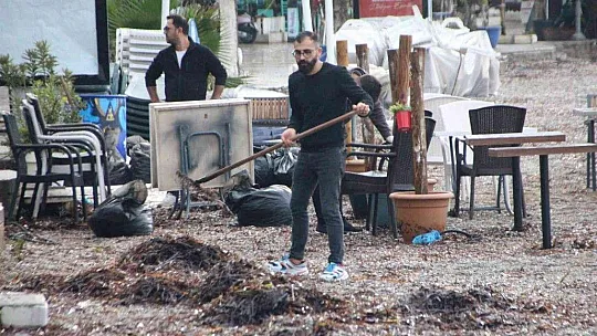 Fırtına sonrası temizlik yapıldı