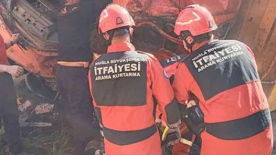 Freni boşalan kamyon dağa çarptı, sürücü ağır yaralandı