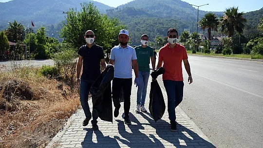 Göcek'te temizlik kampanyası yapıldı