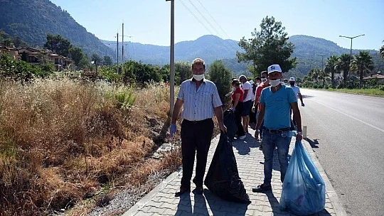 Göcek'te temizlik kampanyası yapıldı