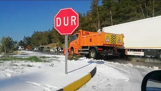 Göcek Tüneli'nde trafik akışı durdu
