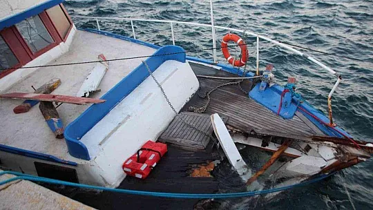 Göçmen kaçakçılığında kullanılan tekne battı
